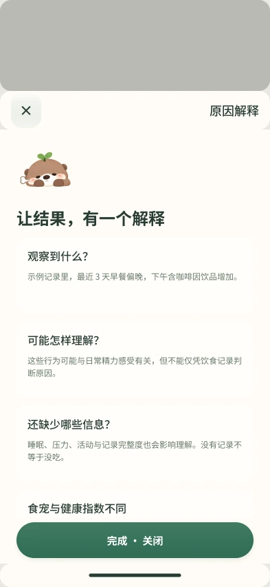 食宠回应的原因解释页