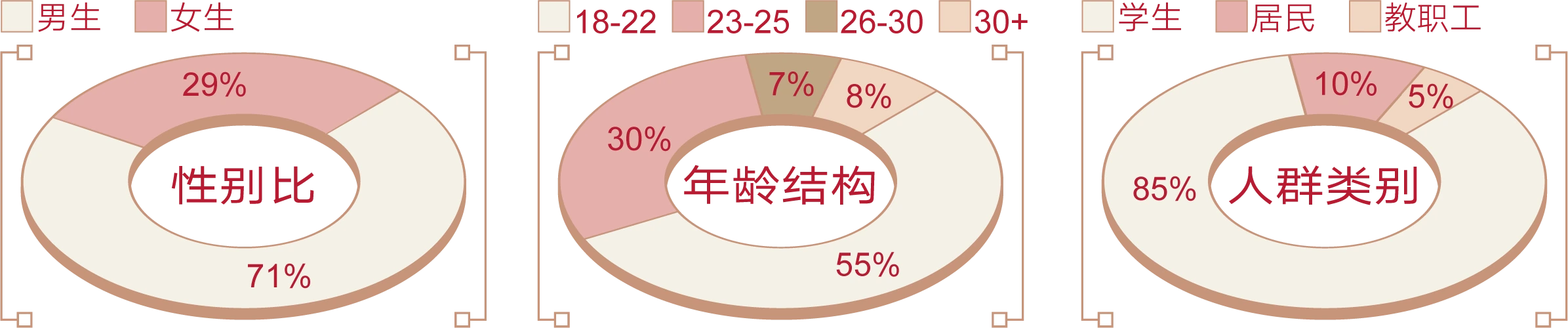 Original audience-composition and age-distribution charts