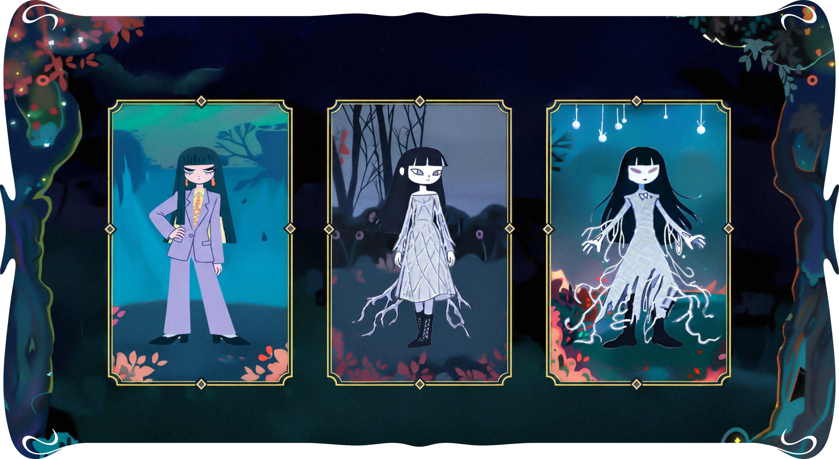 办公室少女到蘑菇魔女的角色选择界面