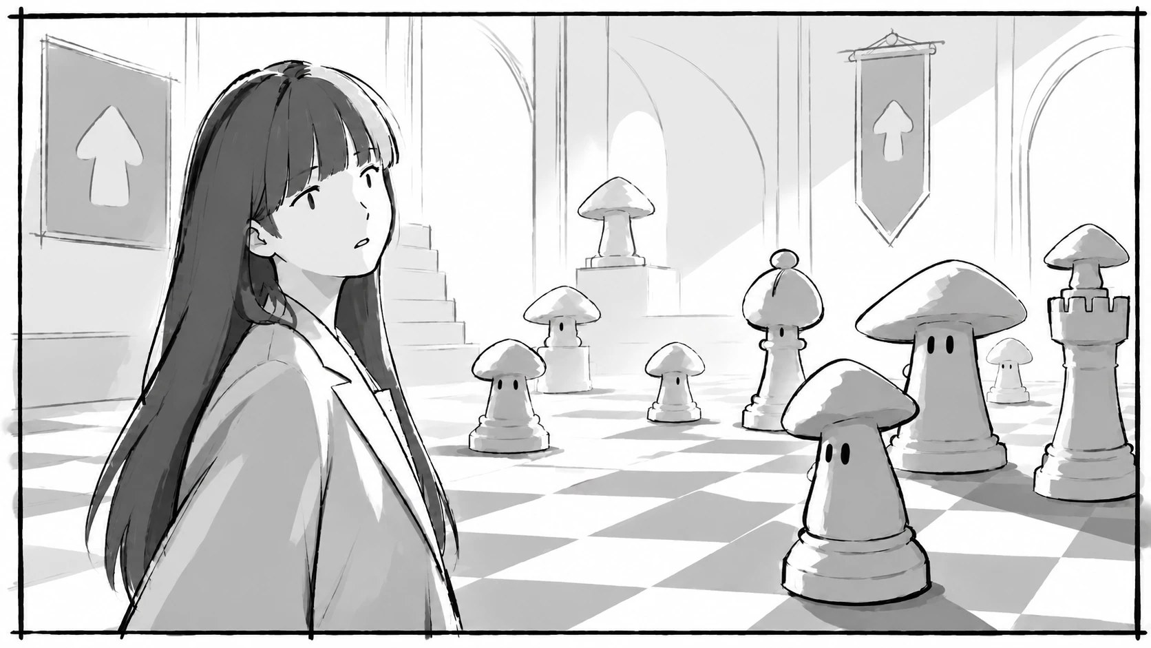棋盘对战：个人绘制分镜