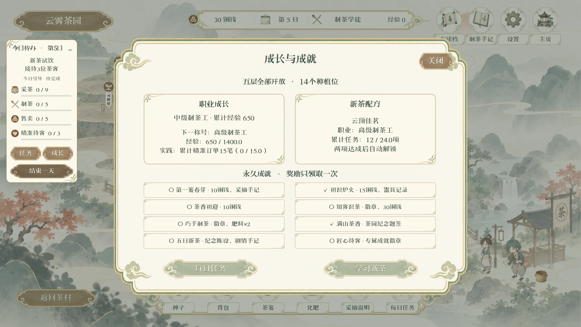 职业成长面板，同时展示经验与实践要求