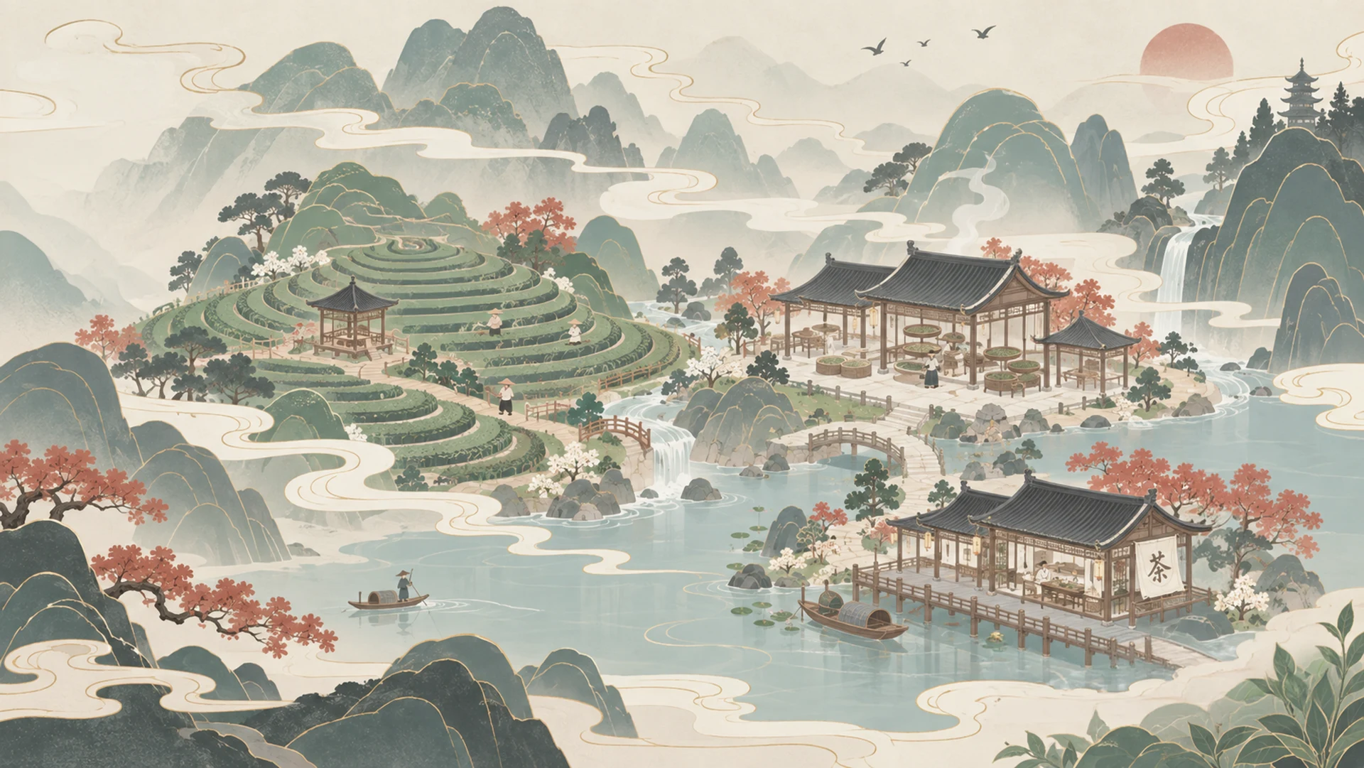 首页 · 淡彩山水