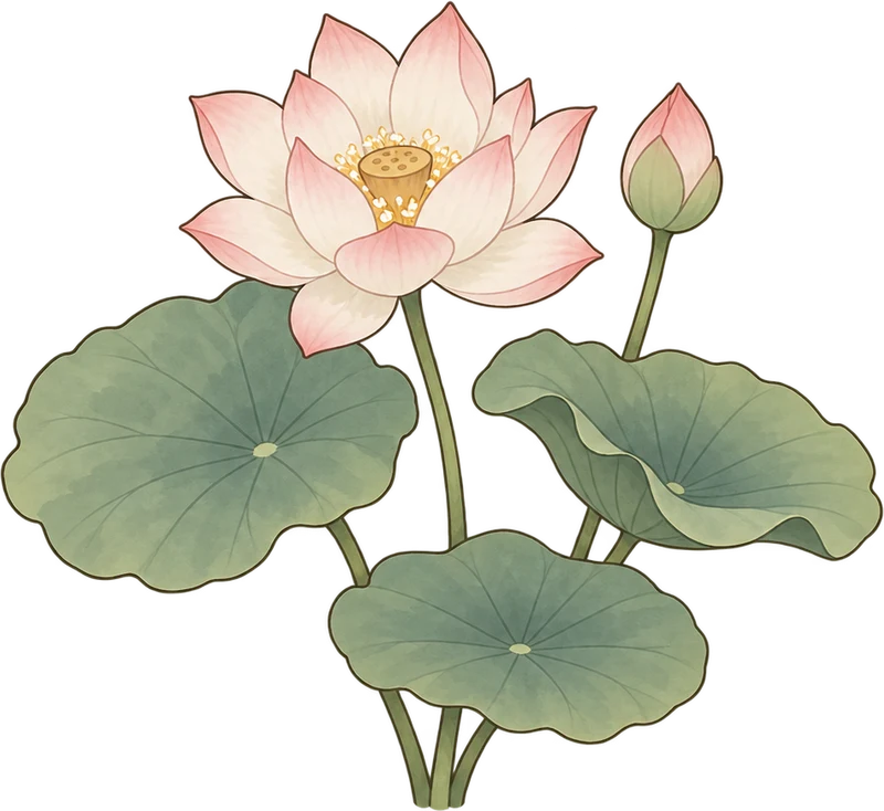 临水荷花