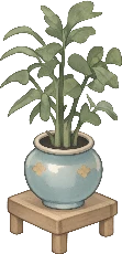 茶铺 · 柱旁盆栽