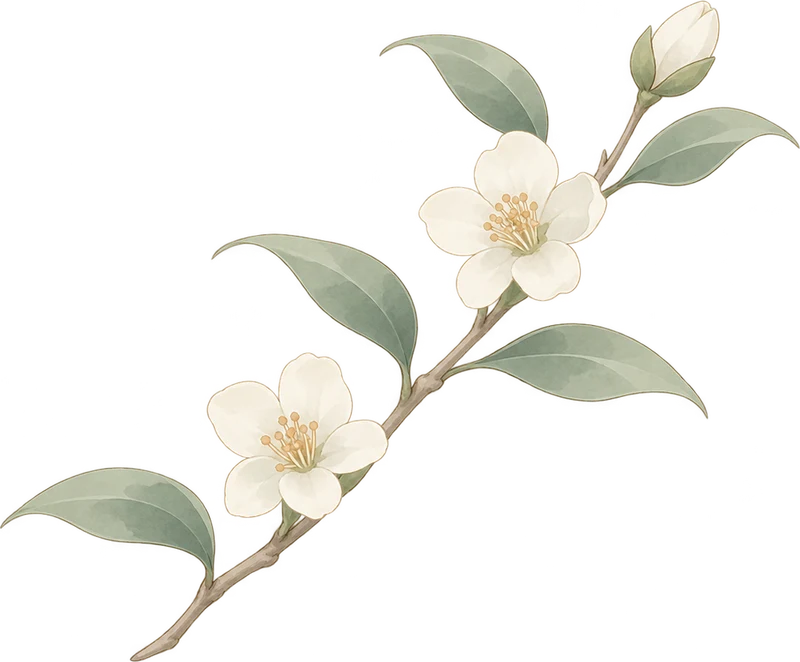 茶花枝装饰