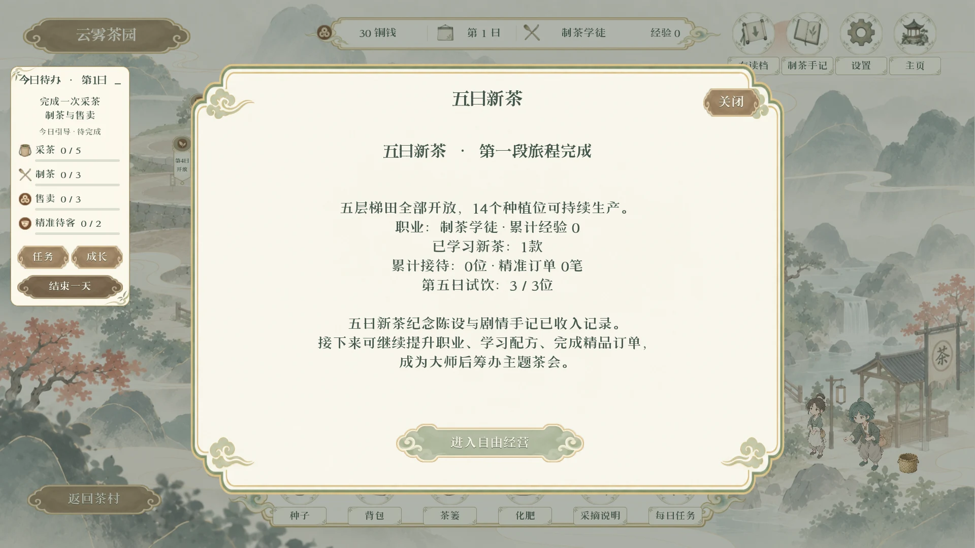 第五日阶段结算面板